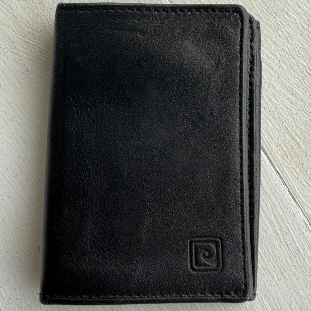 Pierre Cardin Trifold Wallet Black Leather Compact Mens Accessory